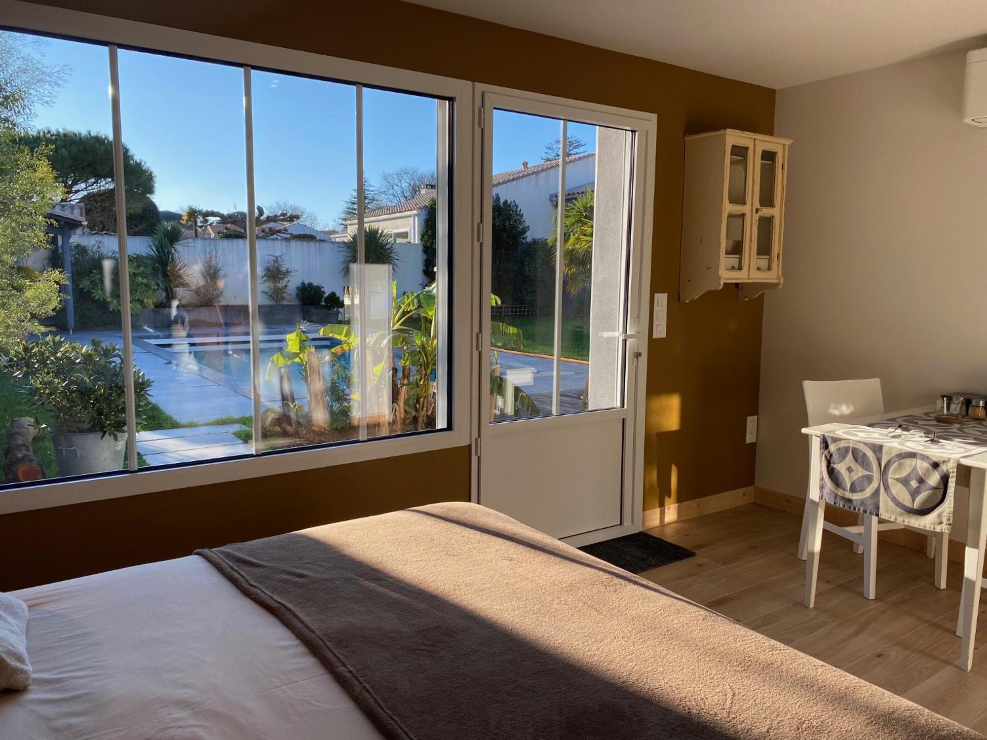 Maison M, Chambre Privee Acces Jardin Piscine Et Jacuzzi Pres De La Rochelle La Rochelle  Kamer foto